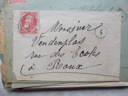 Belgique Belgie Lettre Brief  1911 Leval Roux ( 74 A  Sans Geen Bandelette) - Brieven En Documenten