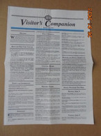 Visitor's Companion To Colonial Williamsburg Virginia April 8-15, 1991 - Programme