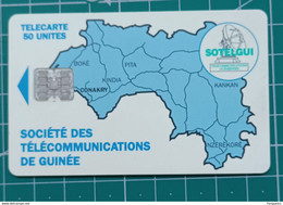 GUINEA PHONECARD MAP C5A - Guinea