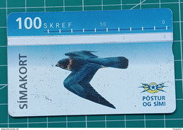 ICELAND USED PHONECARD BIRD 411L - Island