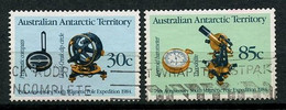 ANTARCTIQUE AAT 1984 N° 61/62 Oblitérés Used TTB C 5 € Expédition Au Pôle Magnétique Sud Compas Boussole Lloyd Baromètre - Usati