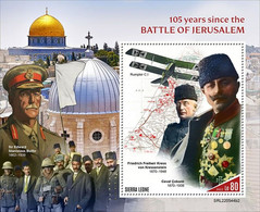 SIERRA LEONE 2022 - Battle Of Jerusalem, Dome Of The Rock S/S. Official Issue [SRL220544b2] - Moskeeën En Synagogen
