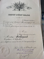 JEAN MARIE LEOPOLD SOUBEYRAND  BREVET D ETAT MAJOR ECOLE SUPERIEURE DE GUERRE 1912 - Diploma & School Reports