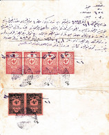 Turkey & Ottoman Empire - Turkish Air Agency Aid Stamp & Rare Document With Stamps - 189 - Brieven En Documenten