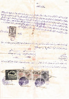 Turkey & Ottoman Empire - Turkish Air Agency Aid Stamp & Rare Document With Stamps - 186 - Briefe U. Dokumente