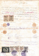 Turkey & Ottoman Empire - Turkish Air Agency Aid Stamp & Rare Document With Stamps - 184 - Lettres & Documents