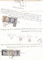 Turkey & Ottoman Empire - Turkish Air Agency Aid Stamp & Rare Document With Stamps - 183 - Lettres & Documents