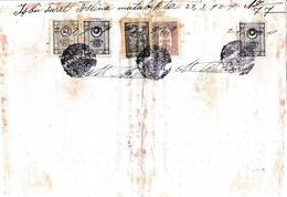 Turkey & Ottoman Empire - Turkish Air Agency Aid Stamp & Rare Document With Stamps - 181 - Brieven En Documenten