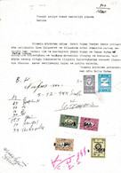 Turkey & Ottoman Empire - Turkish Air Agency Aid Stamp & Rare Document With Stamps - 175 - Briefe U. Dokumente