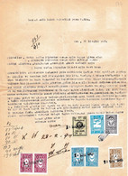 Turkey & Ottoman Empire - Turkish Air Agency Aid Stamp & Rare Document With Stamps - 174 - Storia Postale