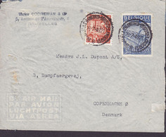 Belgium VICTOR COOREMAN, BRUXELLES (NOORD) 1948 Cover Lettre COPENHAGEN Denmark Spizenklöppierin - Lettres & Documents