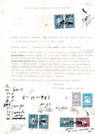 Turkey & Ottoman Empire - Turkish Air Agency Aid Stamp & Rare Document With Stamps - 170 - Lettres & Documents