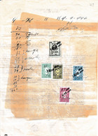 Turkey & Ottoman Empire - Turkish Air Agency Aid Stamp & Rare Document With Stamps - 169 - Lettres & Documents