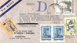 Ac6445 - ARGENTINA - POSTAL HISTORY - REGISTERED Express COVER  To ITALY  1980 - Cartas & Documentos
