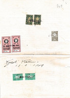 Turkey & Ottoman Empire - Turkish Air Agency Aid Stamp & Rare Document With Stamps - 149 - Lettres & Documents