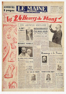 Journal 'LE MAINE' 1949 - Premier Page - 'En Juin, Renaissance Des Légendaires 24 Heures Du Mans - CPM - Le Mans