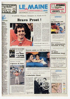 Journal 'LE MAINE' 1985 - Premier Page - 'Au Volant D'une McLaren,Alain Prost Deviant En Octobre Le Premier Champ' - CPM - Le Mans