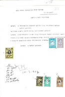 Turkey & Ottoman Empire - Turkish Air Agency Aid Stamp & Rare Document With Stamps - 133 - Lettres & Documents