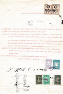 Turkey & Ottoman Empire - Turkish Air Agency Aid Stamp & Rare Document With Stamps - 130 - Lettres & Documents