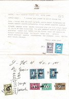 Turkey & Ottoman Empire - Turkish Air Agency Aid Stamp & Rare Document With Stamps - 125 - Briefe U. Dokumente