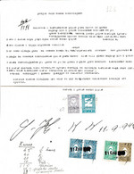 Turkey & Ottoman Empire - Turkish Air Agency Aid Stamp & Rare Document With Stamps - 123 - Cartas & Documentos