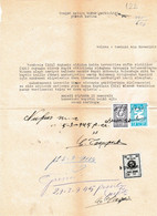 Turkey & Ottoman Empire - Turkish Air Agency Aid Stamp & Rare Document With Stamps - 122 - Lettres & Documents