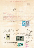 Turkey & Ottoman Empire - Turkish Air Agency Aid Stamp & Rare Document With Stamps - 121 - Lettres & Documents