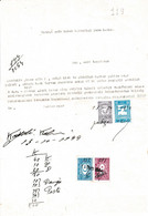 Turkey & Ottoman Empire - Turkish Air Agency Aid Stamp & Rare Document With Stamps - 119 - Brieven En Documenten