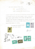 Turkey & Ottoman Empire - Turkish Air Agency Aid Stamp & Rare Document With Stamps - 118 - Brieven En Documenten