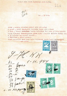 Turkey & Ottoman Empire - Turkish Air Agency Aid Stamp & Rare Document With Stamps - 116 - Briefe U. Dokumente