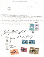 Turkey & Ottoman Empire - Turkish Air Agency Aid Stamp & Rare Document With Stamps - 113 - Brieven En Documenten