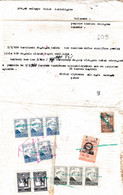 Turkey & Ottoman Empire - Turkish Air Agency Aid Stamp & Rare Document With Stamps - 105 - Lettres & Documents