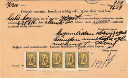 Turkey & Ottoman Empire - Turkish Air Agency Aid Stamp & Rare Document With Stamps - 91 - Lettres & Documents