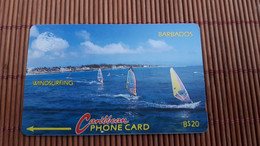 Phonecard Barbados Wind Surfing 10CBDB Used Rare - Barbades