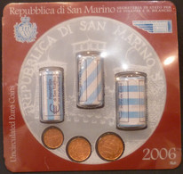 San Marino - 1 + 2 + 5 Centesimi 2006 - Rotolini 20 Pezzi + 1 - Rotolini