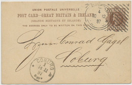 GB 1887, EXPERIMENTAL HOSTER MACHINE POSTMARK (LONDON E.C. Double Rim, 16 Bars (L) – CBP 10/26) On Very Fine QV 1d Brown - Storia Postale