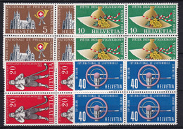 Zumstein 320-323 / Mi. 607-610 Viererbolckserie Postfrisch/**/MNH - Ongebruikt