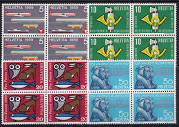 Zumstein 343-346 / Mi. 668-671 Viererbolckserie Postfrisch/**/MNH - Unused Stamps
