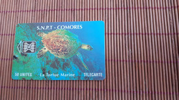 Phonecard SNPT Turtle  50 Units Used Rare - Comores