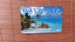 Phonecard MALDIVES  Palm Trees Control 4MLDD Used Rare - Maldives