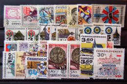 Tchecoslovaquie  Checoslovenko - Small Batch Of 50 Stamps On 2 Cards Used - Lots & Serien