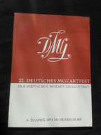 KARL BOHM CONDUCTOR DIRIGENT MOZARTFEST FESTIVAL 1973 DUSSELDORF PROGRAM PROGRAMME - Programme