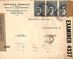Ac6452 - ARGENTINA - POSTAL HISTORY - Double CENSORED COVER To SPAIN  1942 - Brieven En Documenten