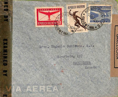 Ac6453 - ARGENTINA - POSTAL HISTORY - Double CENSORED COVER To SPAIN  1943 - Brieven En Documenten