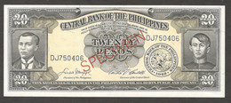 Philippines 20 Pesos 1949 Specimen UNC - Philippines