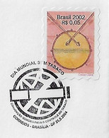 Brazil 2004 Cover Commemorative Cancel World No Tobacco Day From Brasilia Cigarette Health - Tabacco