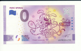Billet Touristique 0 Euro - PARC SPIROU - 2020-1 - UEPR - ANNIV - N° 4290 - Billet épuisé - Autres & Non Classés