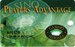 Casino Niagara : Players Advantage : N° Tél 1-888-WIN-FALL - Cartes De Casino