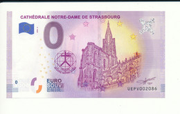 Billet Touristique 0 Euro - CATHÉDRALE NOTRE-DAME DE STRASBOURG - 2020-2 - UEPV - N° 2086 - Autres & Non Classés