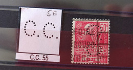 FRANCE CC55  TIMBRE C.C 55  INDICE 5 SUR 272  PERFORE PERFORES PERFIN PERFINS PERFO PERFORATION PERFORIERT - Oblitérés
